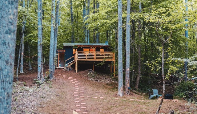Serenity Cabin, located 20 minutes from downtown.