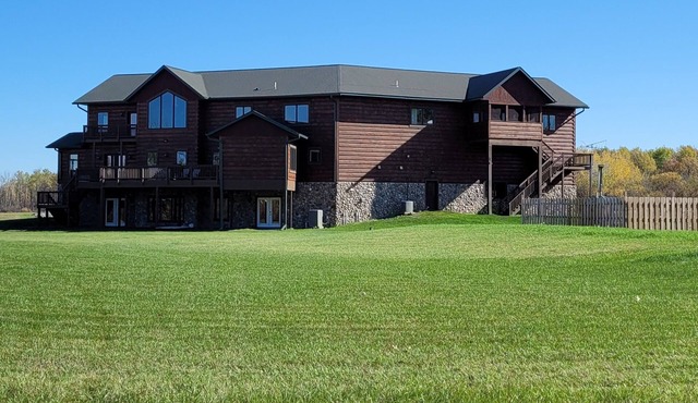 Serenity Lodge, large luxury true log estate up north on 75 acres