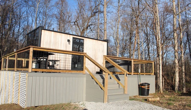 Serenity Mirror House | Luxury Glass Cabin with Private Hot Tub