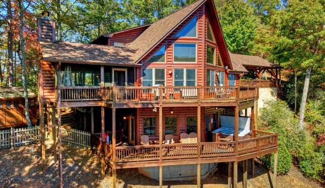 Serenity Ridge | Stylish Mountain Cabin w/Views, Hot Tub & Game Room