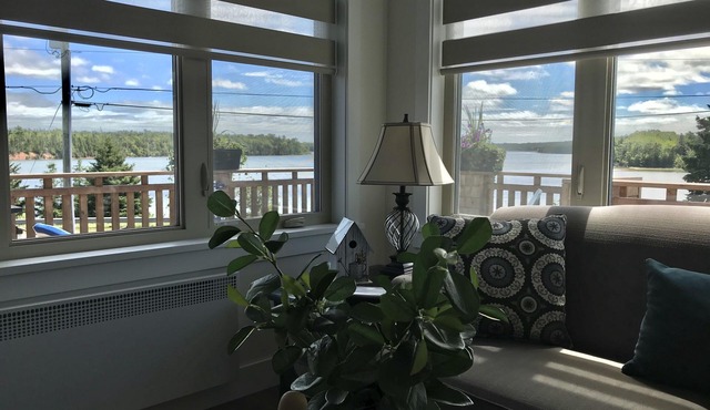Serita’s Seaside Suite overlooking the Cardigan River.