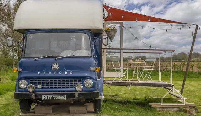 Set in a wild flower meadow, Douglas is completely eco friendly and off-grid.