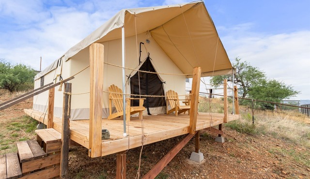 Settle Into a Cozy Old West Cabin Tent Escape