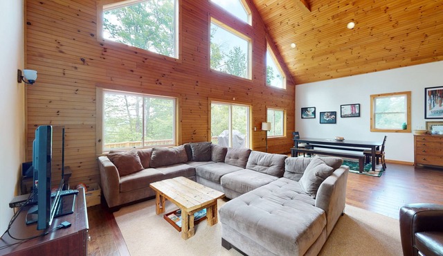Shallow Brook | A-Frame house in Jay near Jay Peak Resort with grill, deck, W/D