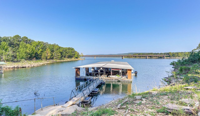 Shared Dock & Yard: Greers Ferry Lake Home!