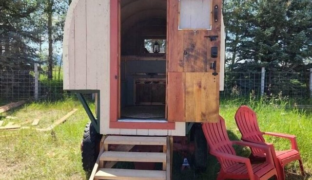 Sheep Wagon One⁓Teton Views⁓Glamping⁓Working Ranch