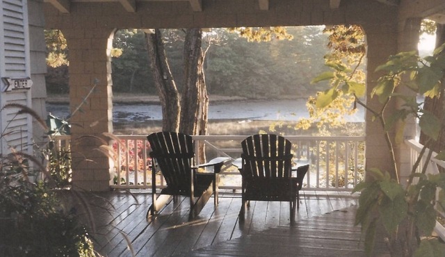Shingle Style Cottage on the Kennebunk river, overlooking Kennebunkport.