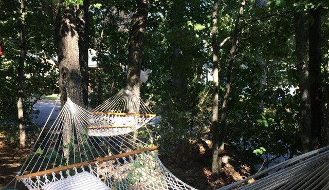 Short walk to a large sandy beach on Sebago Lake.