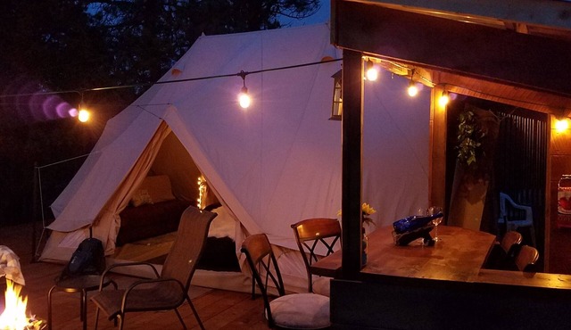 Sibley Bell Tent 2 @EvansCliff, Hot Tub! Beautiful Canyon High-rise deck