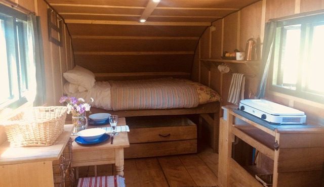 Simple, idyllic rural cabin, with sea views, peace but nearby local amenities