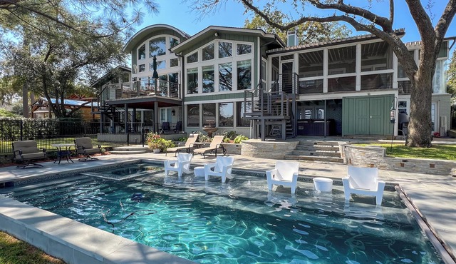 Simply Stunning! Elevated Lakefront Home with Pool! Golf/Fire Pit/Dockhouse