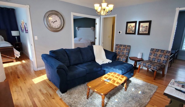 Single level 3 bedroom, fenced yard, central air