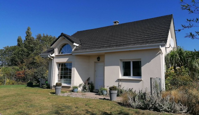 Single-storey house in the countryside, fenced plot 5min from Fécamp and Etretat