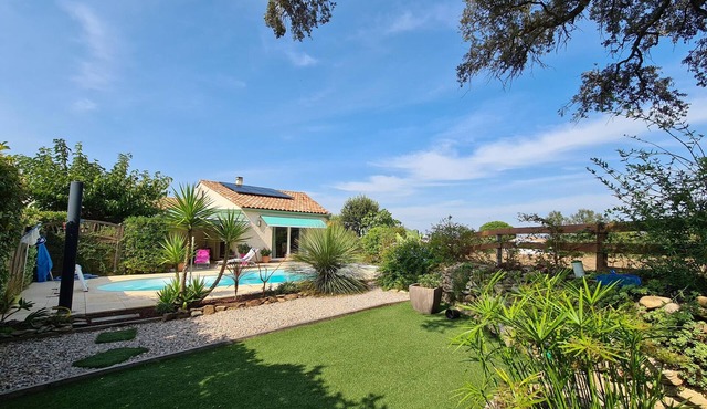 Single-story house with AC and private pool in Sorède