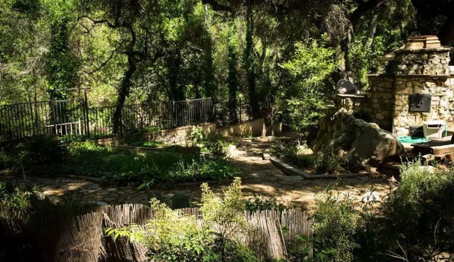 Sisar Creek Sanctuary in Upper Ojai, at the trailhead to Santa Paula waterfalls