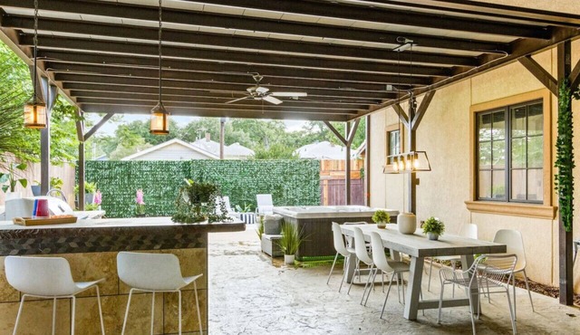 Sizzle & Soak: HotTub w/Outdoor Kitchen + Grill