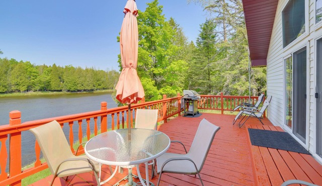 Ski, Ice Fish & Snowmobile: Getaway w/Deck!