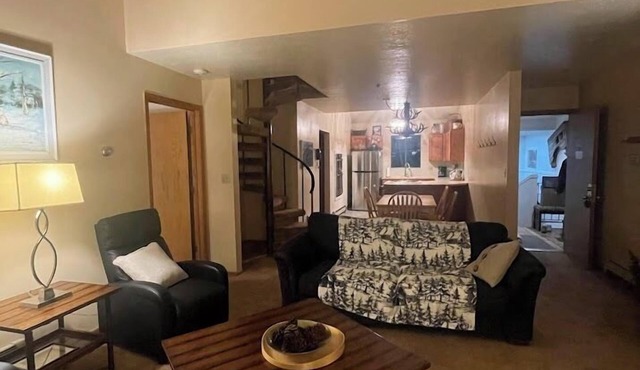 Ski in/out condo with three queens