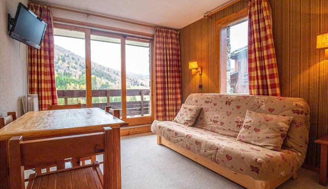 Ski-in/out studio cabin, pets allowed, Valmorel