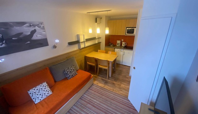 Ski in-Ski out 1 bed apartment, La Tania, 3 Valleys