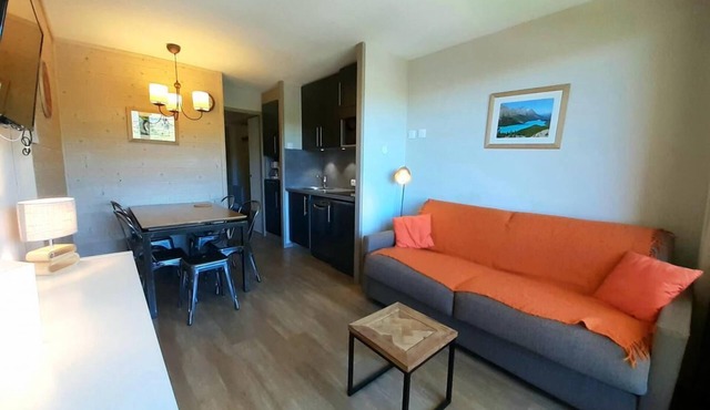 Ski-in/ski-out & foot of the slopes, 4th floor, view mountain, balcony, tv, ski locker, 23m²