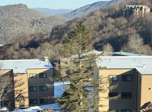 Ski-In Ski-Out Sugar Mountain Getaway with Views and Heated Pool, Hot Tub, Sauna, Gym, and EV
