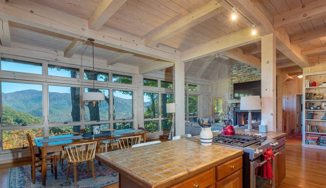 Sky High at Laurel Ridge | Post & Beam Cabin With Long-range Mountain Views!
