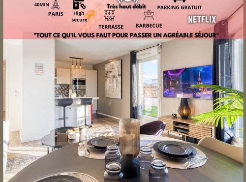 Skylounge- 8Pers -Families - Pros -Terrace- BBQ -Parking- WIFI