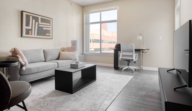 Sleek Cherry Creek 1BR w/ Gym, W/D & Roof Deck, near Mall, by Blueground