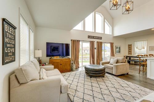 Sleek Getaway on Lake Wawasee with Private Dock!