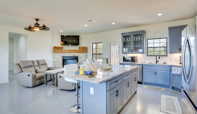 Sleek Jacksboro Home w/Fireplace + Patio!