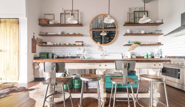 Sleep in a barn while enjoying the luxury accommodations and friendly farm animals on property!