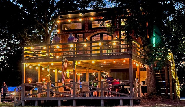 Sleep with the birds, in a cabin aloft in the oaks.