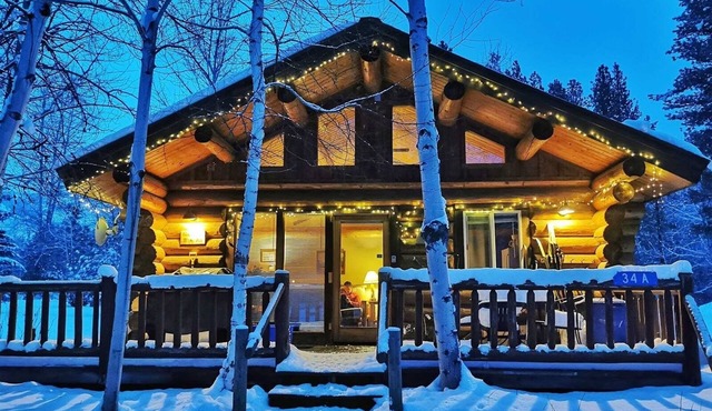 Sleeping Wolf Cabin 1BR w/ski trail & river access, pool/hot tub, laundry