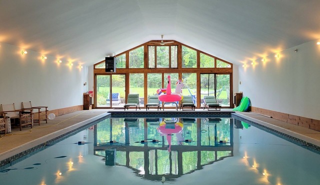 Sleepover Studio w Heated Indoor Pool in Rural WNY - Up to 10 Guests - Go Bills!