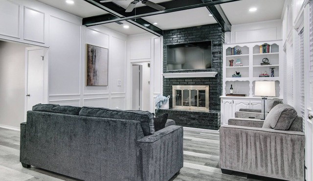 Sleeps 10; great location; dog friendly w/fenced in back yard
