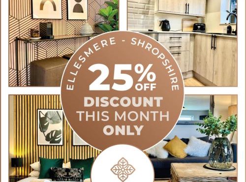 Sleeps 2 -Central Ellesmere -Parking - PetFriendly