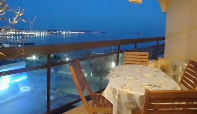 Sleeps 4. On the beach front with sea view, at 20 m from the beach, wi