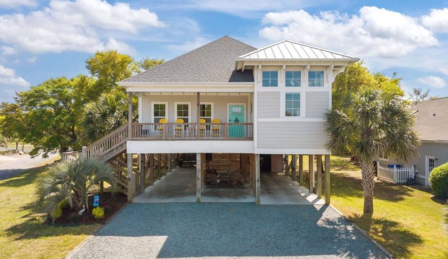 Slowin' Dune | Lavish Island Getaway with Golf Cart Near Beach, Golf, & Dining