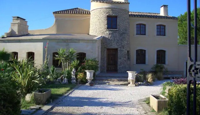 Small castle in camargue near the sea