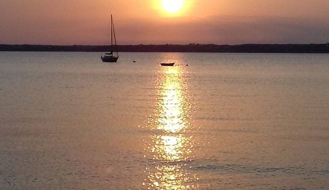 Small cottage in the sea and the countryside