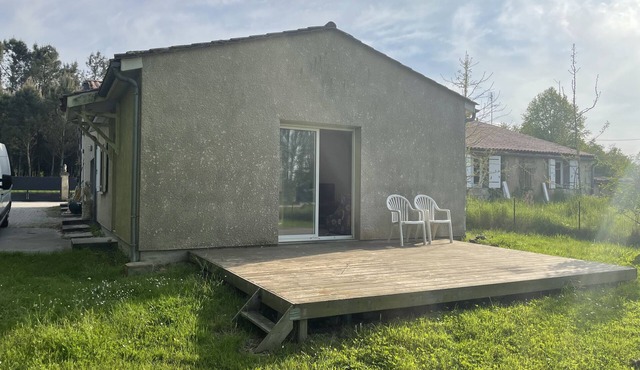 Small country house on property overlooking the meadow