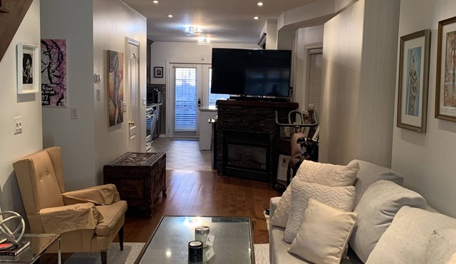 Small cozy room with bathroom on main floor