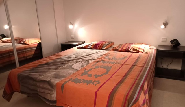 Small Duplex terrace on top floor with magnificent view of the Vercors mountains