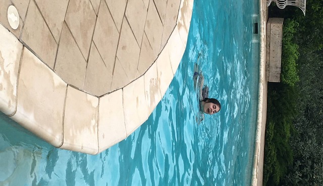 Small house barbecue pool