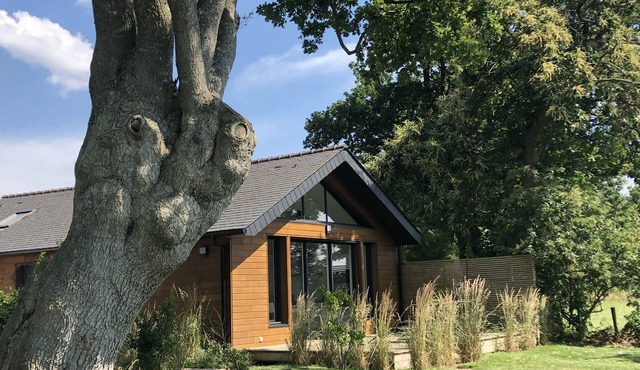 Small peaceful corner between land and sea