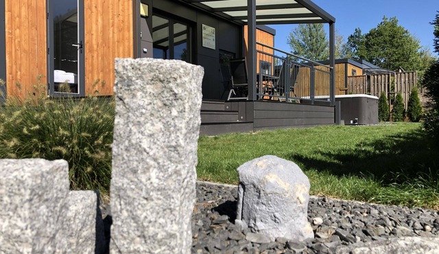 Smart mobile home on the lake with whirlpool (WA102) in Wackersdorf