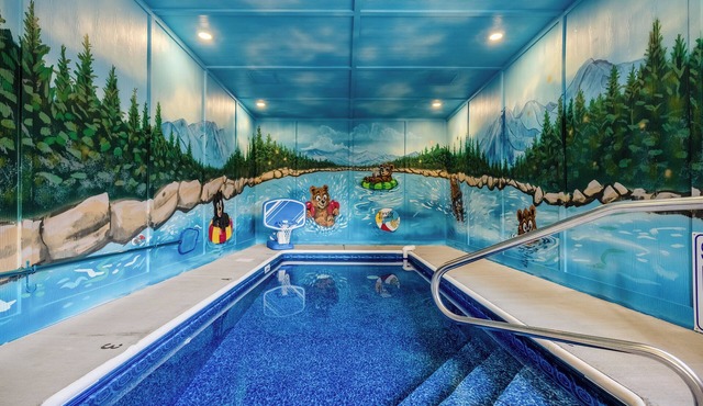 Smokies Getaway w/Pool, 85” Theater, Hot Tub, Game Area, & 4 Ensuite Bedrooms