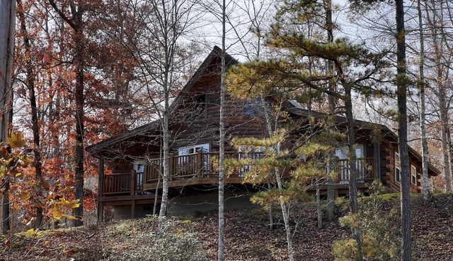 Sneaky Bear: Luxe lakeview cabin, caves, trails, fast WiFi @ BearTrackLake