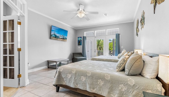 Snowbird-friendly waterfront home with private pool, elevator, boat dock, grill